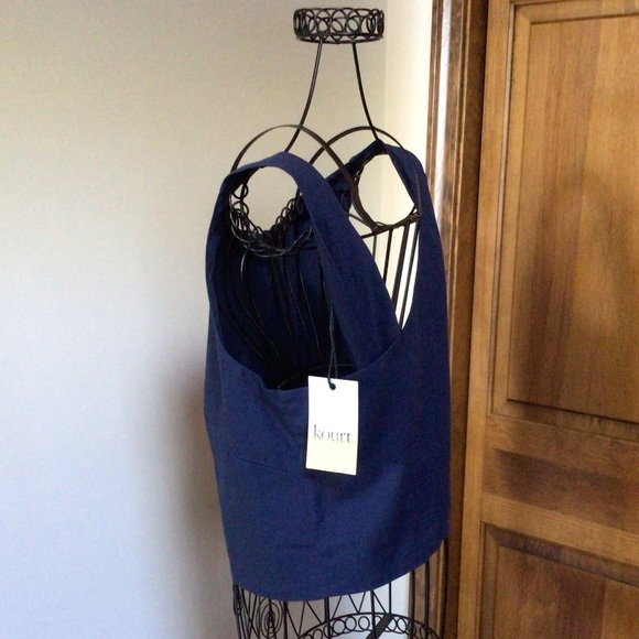 Kourt blue cross back top, new XL - Picture 3 of 5